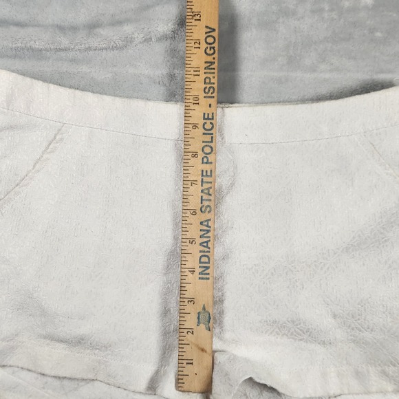 Abercrombie & Fitch Cream Jacquard Shorts Cream Textured 6 Fairycore Coquette - Picture 5 of 11